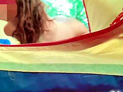 Girl Indulges in Forest Camping