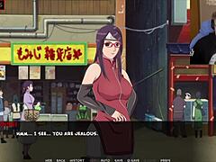 Sarada's uncensored Naruto parody training