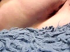 Close up of missr8 fingering herself raw