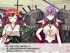 pretty student with big tits in funny comic battle