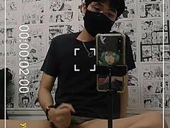 seen a cute twink jerking off in gay porn?