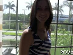 Tight Shaved Teen Pussy Nailed In POV