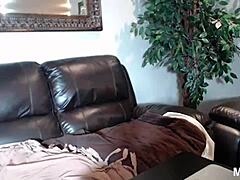 Solo girl squirts with strapon