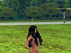 Cartoon Interracial Passion in Mansion
