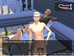 Teasing neighbor with daring toys