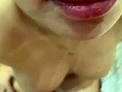 Sucks dick and banged in tight wet pussy close-up