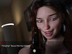 Redhead Teen Spanked in Game Scene