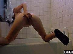 Solo steamy mess in bathroom