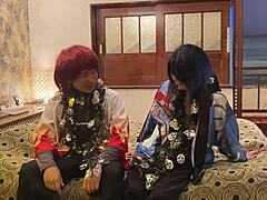 Japanese Wife In Costume Sucks Deep On Halloween