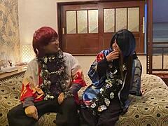 japanese woman cosplays for delight