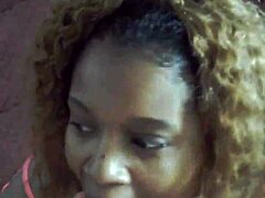 Innocent Ebony From Philly Sucks White Cock Hard