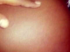 Creampie fills that sweet ebony pussy deep