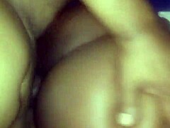Creampie fills that sweet ebony pussy deep