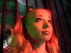 Blonde babes go wild in castle