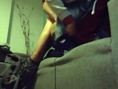 Hard Blowjob and Fuck on the Sofa