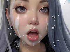anime beauties in wild facial