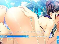 anime hentai resort love scene with subtitle