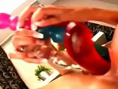 Stretched Out with Huge Toys in Rough Fucking