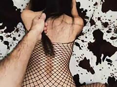 Hot amateur couple bangs hard in anal session