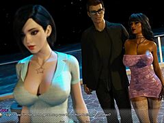 Alternate existence with big tits on display
