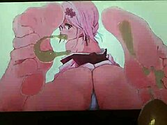 Anime feet tribute gets wild