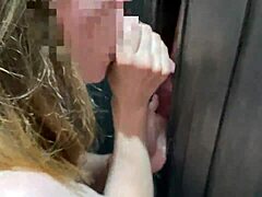 Girlfriend's Gloryhole Surprise Finish