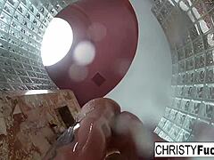 Christy’s Steamy Shower Scene