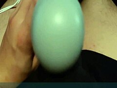 Gay Chubby Man’s Massage Toy Ejaculation Moment