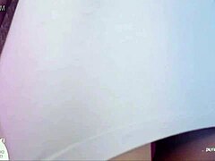 Teasing girl with a massive tempting ass