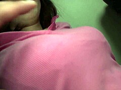 Japanese amateur with big tits fucks on camera