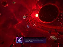 a seductive space encounter with robotic charm
