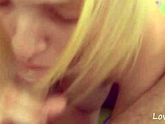 This blonde sucks cock with unmatched fierce skill