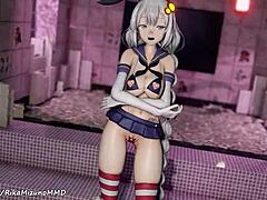 Kizuna Akari's sultry cosplay