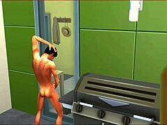 Indian aunty's animated chest thrill