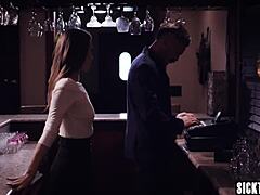 Waitress Seduces with Passion
