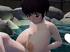 shota’s triple climax in 3d hentai
