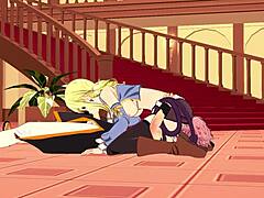 Lucy Natsu hentai delivers relentless blowjob and handjob action
