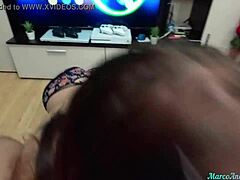Brunette’s Oral and Foot Finale