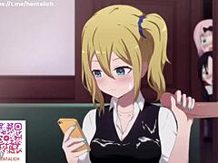 Ai Hayasaka's Naughty Office Handjob in Kaguya XXX Scene
