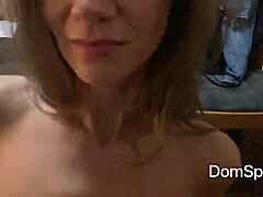 Cute European girl deep throats my cock