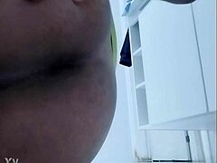 moreninha toys ass in bathroom