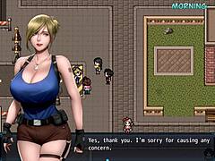 Busty Lucy’s wild hentai zombie fight