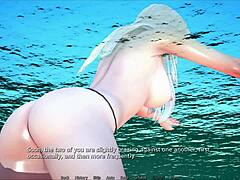 Teasing 3D hentai babe in curvy outfit tempts all