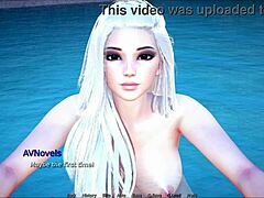 Teasing 3D hentai babe in curvy outfit tempts all