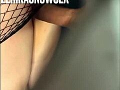 Petite Blonde Banged Hard In Stockings Over Desk