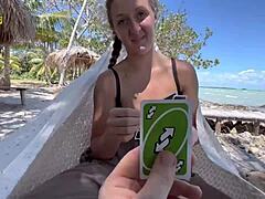 Outdoor Amateur Couple Rides Hard