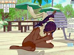 Yoruichi's big boobs animated