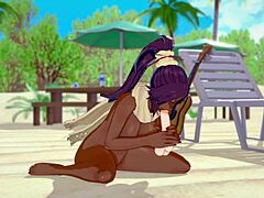 Yoruichi's big boobs animated