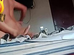 Petite Brunette's Bedroom Thrill