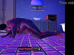 cartoon shower seduction sparks heat